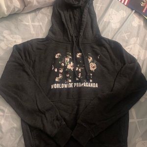 Obey dark gray floral hoodie